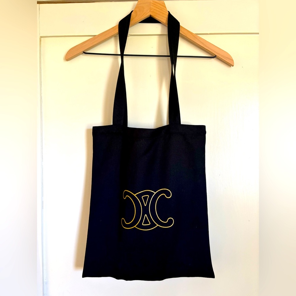 Exclusive Celine Black Wool Monogram Bag